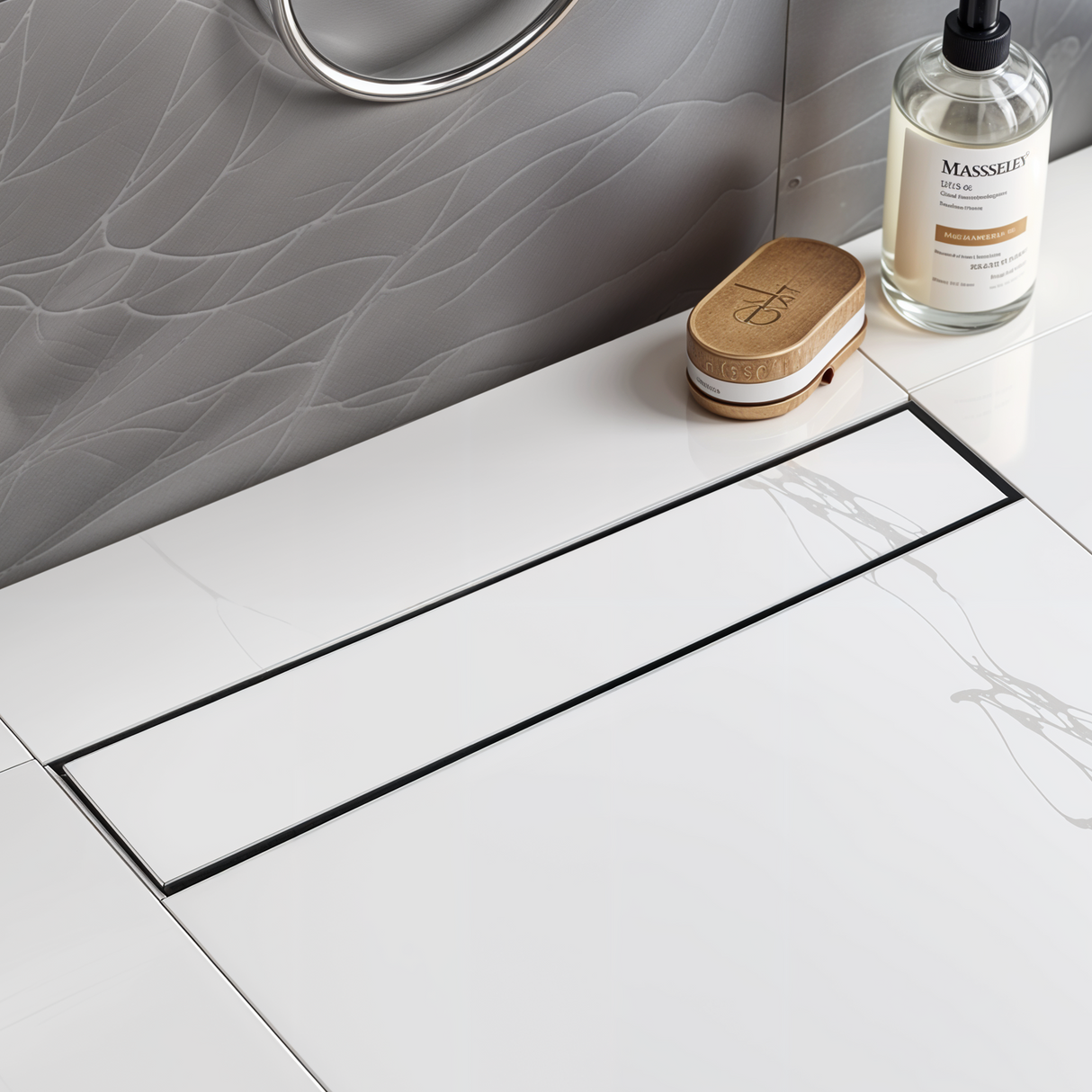 Tile-Insert Shower Drain Channel (3 Inches)