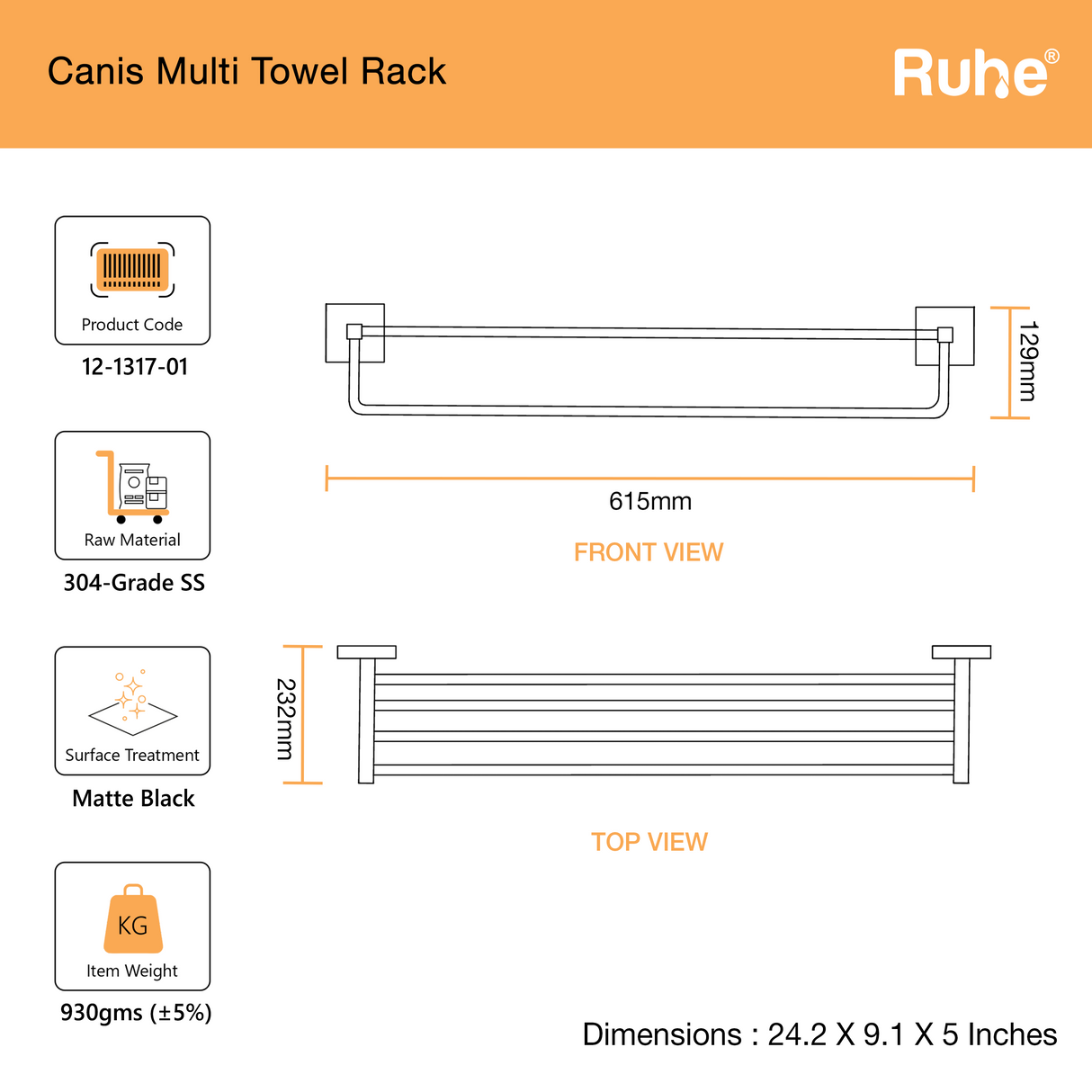 Canis Multi Towel Rack
