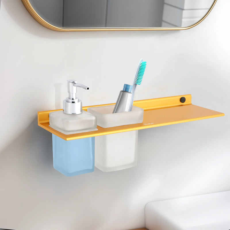 Ember Shelf with Tumbler Holder & Soap Dispenser