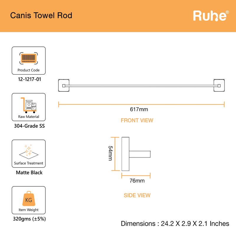 Canis Towel Rod