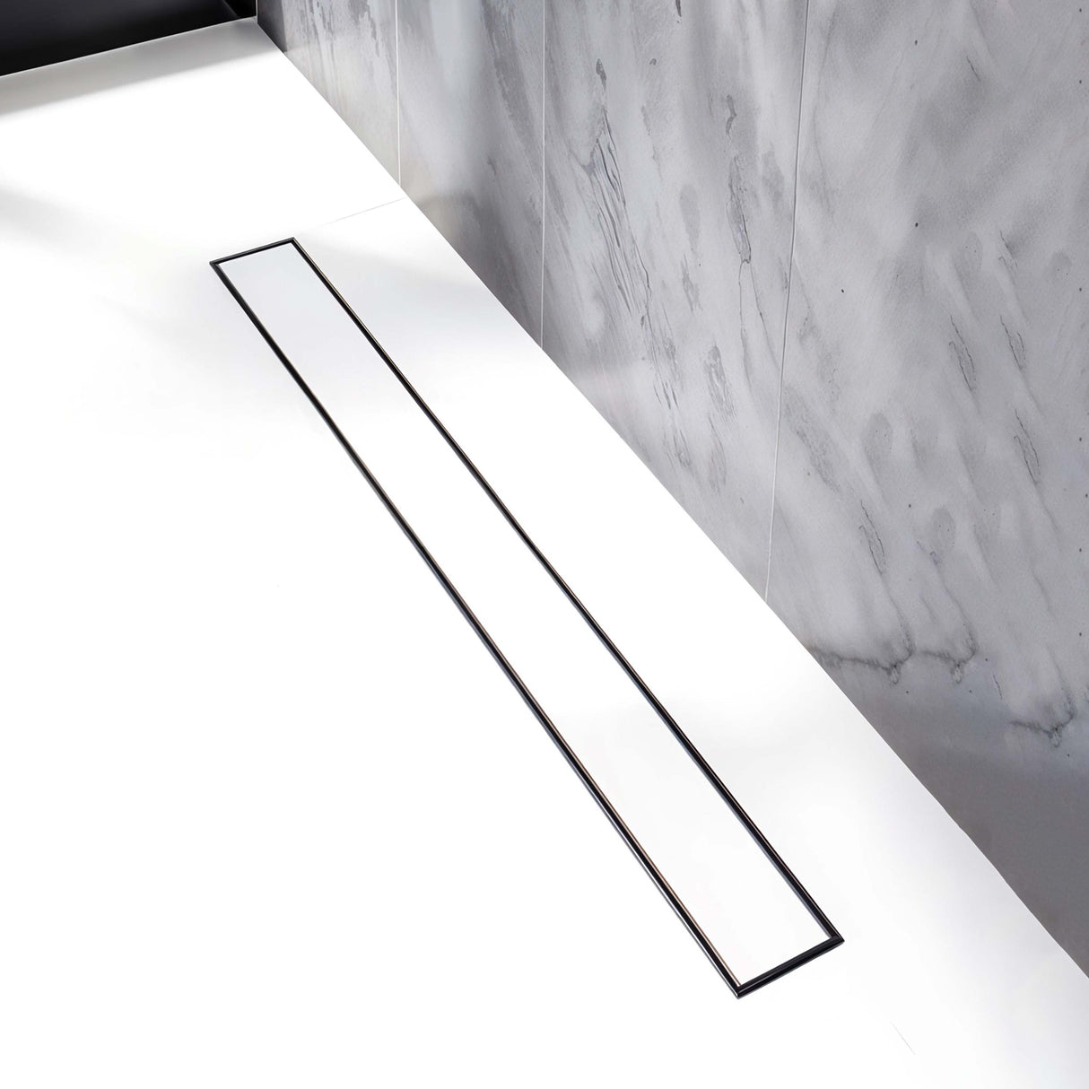 Marble-Insert Shower Drain Channel (2 Inches)