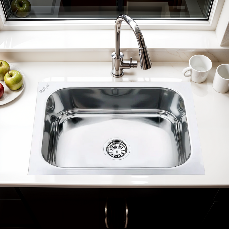 Single Bowl Kitchen Sink (26 x 20 x 9 Inches)