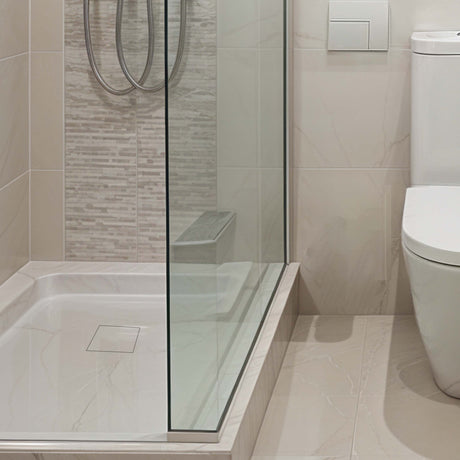 Marble-Insert Shower Drain Channel (6 x 6 Inches)