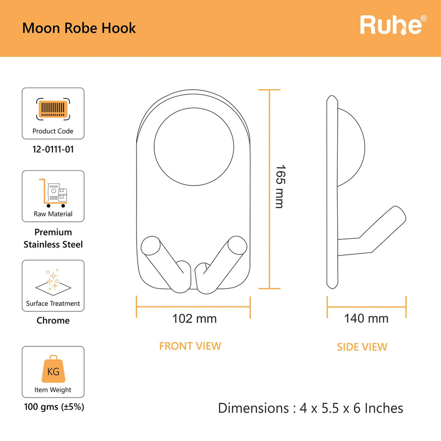 Towel Robe Hook for Bathroom and Kitchen in Stainless Steel – Ruhe
