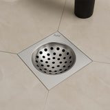 One Square Flat Cut Floor Drain