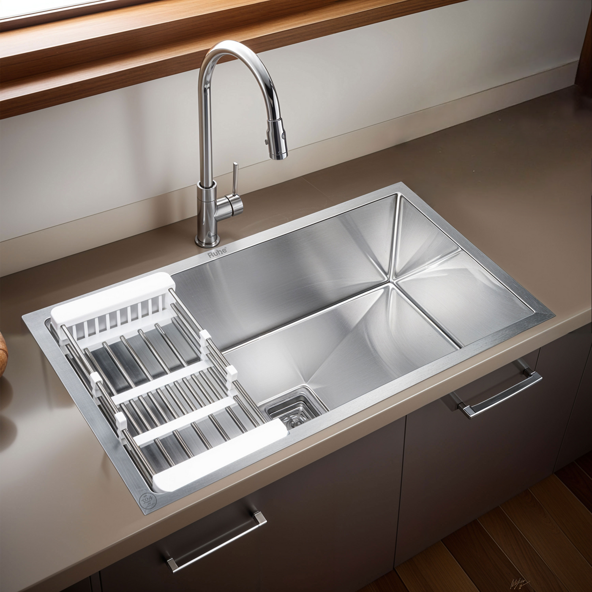 Handmade Single Bowl Kitchen Sink (32 x 20 x 10 Inches)