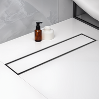 Marble-Insert 304-Grade Shower Drain Channel (4 Inches)
