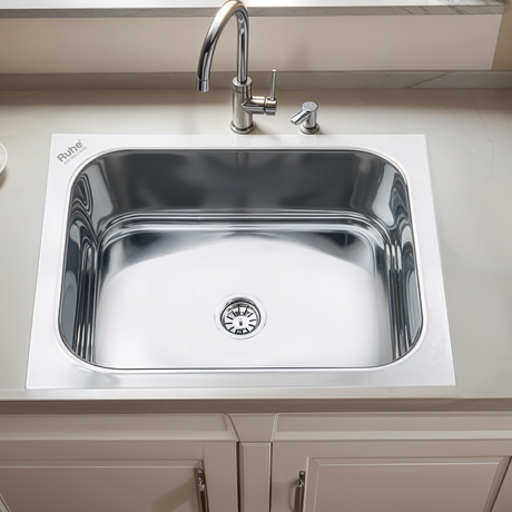 Single Bowl Kitchen Sink (27 x 21 x 9 Inches)