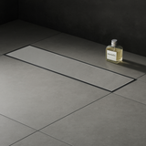 Marble-Insert Shower Drain Channel (4 Inches)