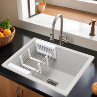 Quartz Single Bowl Kitchen Sink (24 x 18 x 9 Inches)