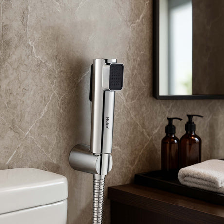 Target Chrome Health Faucet with Dual Flow and 1 Meter 304-Grade SS Hose & Hook