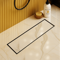 Marble-Insert 304-Grade Shower Drain Channel (5 Inches)