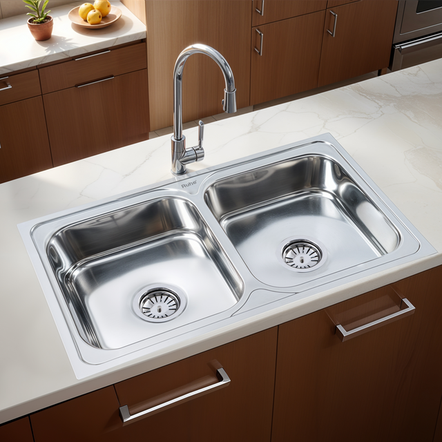Double Bowl Kitchen Sink (32 x 20 x 8 Inches)