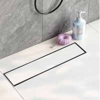 Marble-Insert 304-Grade Shower Drain Channel (3 Inches)