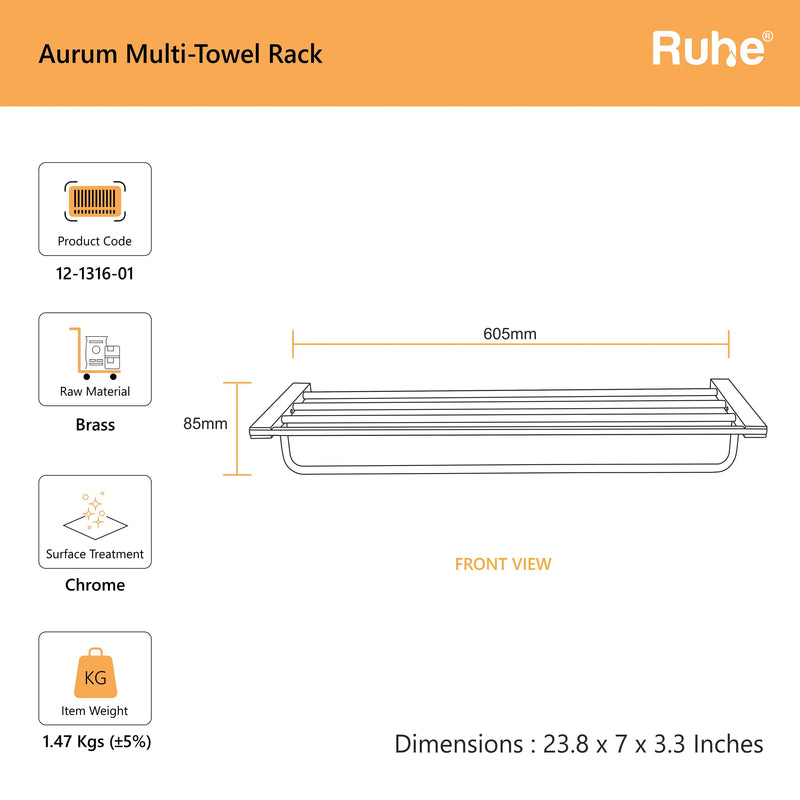 Aurum Multi-Towel Rack (24 inches)