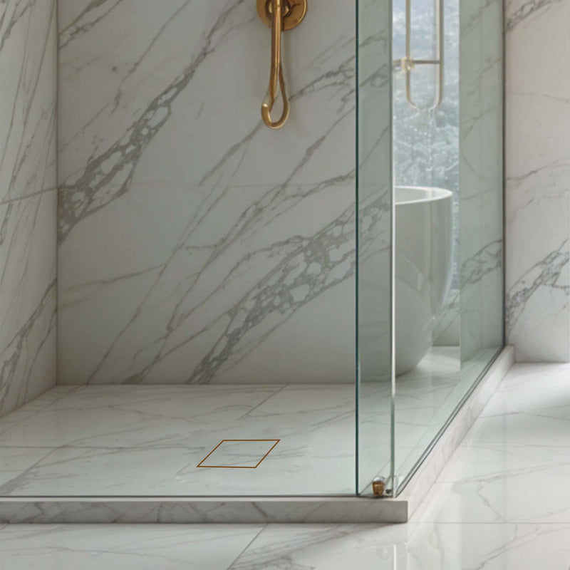 Tile-Insert Shower Drain Channel (6 x 6 Inches)