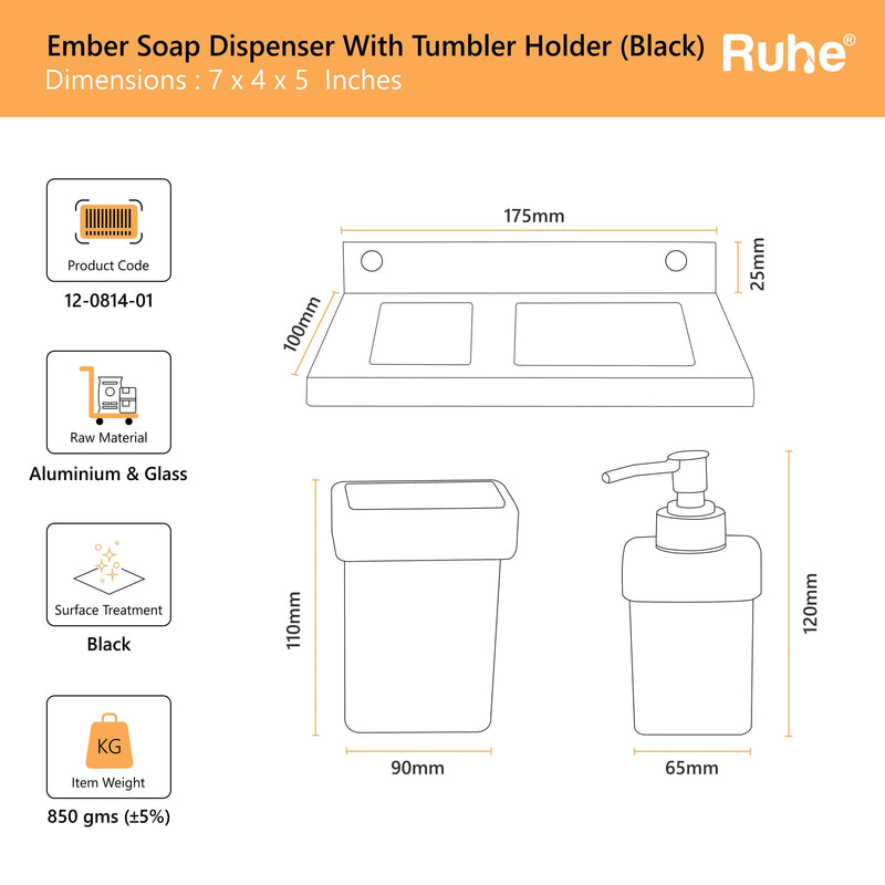 Ember Soap Dispenser With Tumbler Holder