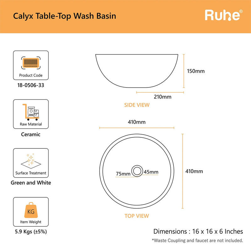 Calyx Table Top Wash Basin