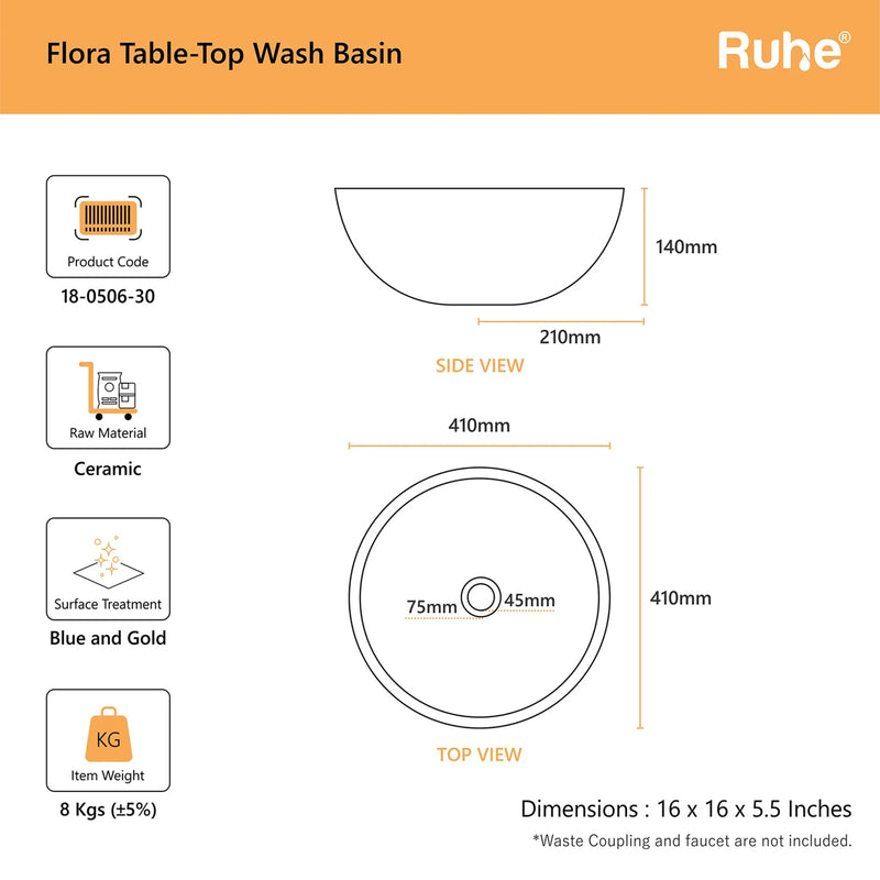 Flora Table Top Wash Basin