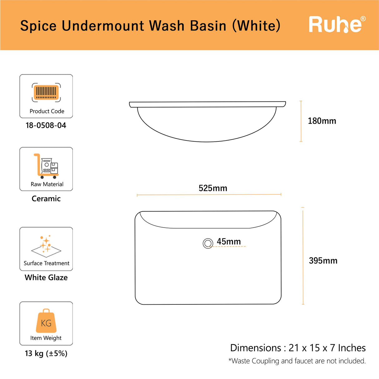Spice Undermount Washbasin