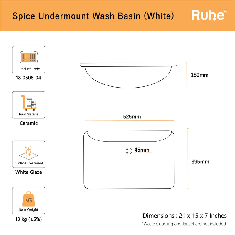 Spice Undermount Washbasin