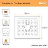 Check Square Flat Cut Floor Drain