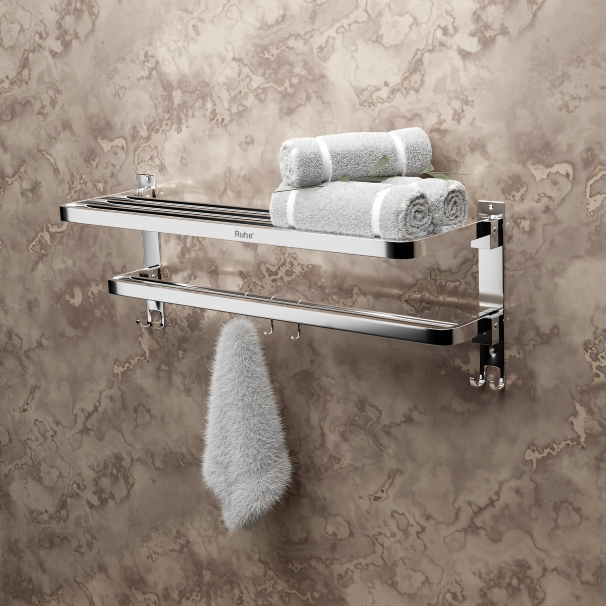 Dual Foldable Towel Rack (24 Inches)