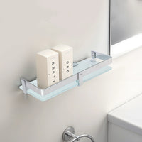 Vetra Brass Glass Shelf – Chrome