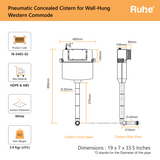 Pneumatic Concealed Cistern for Western Commode