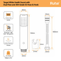 Target ABS Dual Flow Health Faucet with 304-Grade Shower Tube & Hook