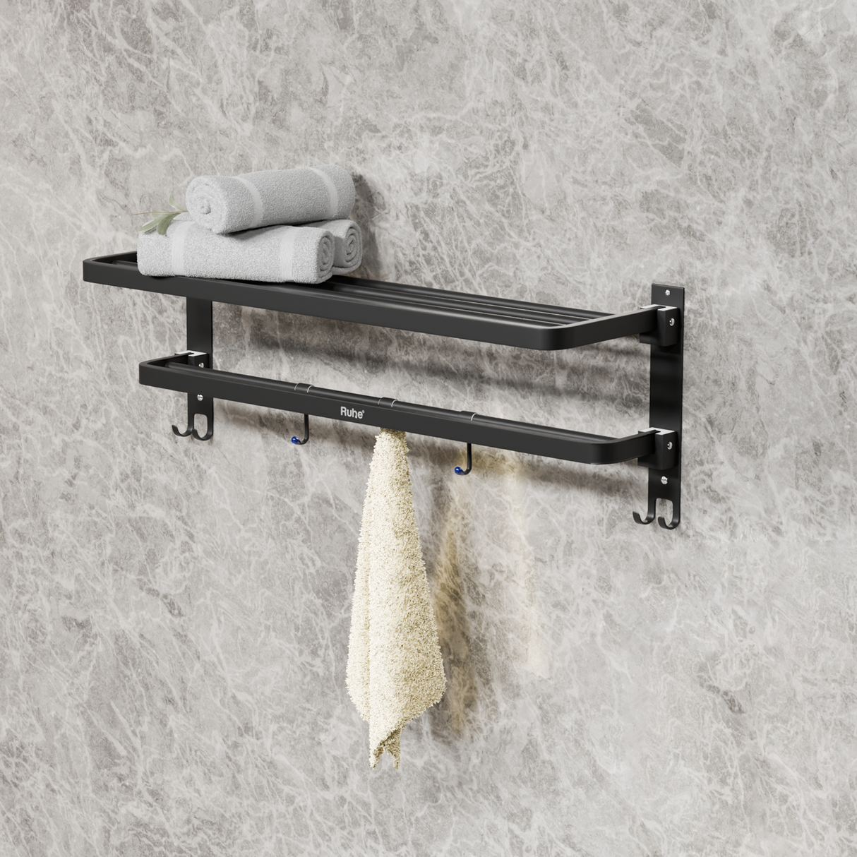 Dual Foldable Towel Rack (24 Inches)