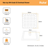 Rain Joy 304-Grade SS Overhead Shower