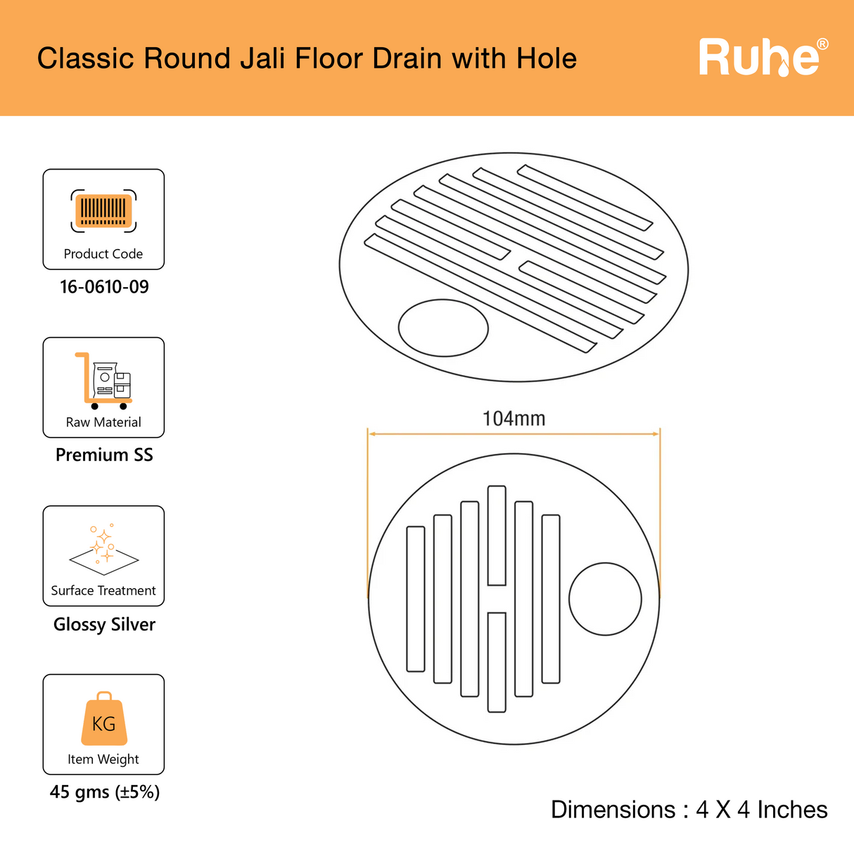 Classic Round Jali Floor Drain
