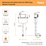 Mechanical Concealed Cistern for Western Commode