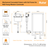 Mechanical Concealed Cistern for Western Commode with Full Frame