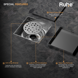 Marble-Insert Shower Drain Channel (6 x 6 Inches)