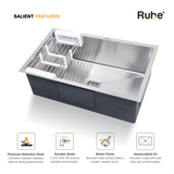 Handmade Single Bowl Kitchen Sink (32 x 20 x 10 Inches)(Features)