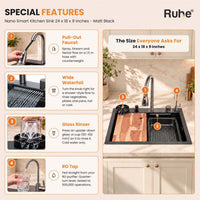 Nano 304-Grade Smart Kitchen Sink with Waterfall