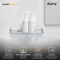 Vetra Brass Glass Shelf – Chrome