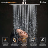 Ultra Sleek 304-Grade SS Overhead Shower