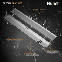 Marble-Insert 304-Grade Shower Drain Channel (2 Inches)