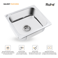 Single Bowl Kitchen Sink (24 x 18 x 9 Inches) (Features)