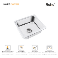 Single Bowl Kitchen Sink (16 x 14 x 6 Inches)(Salient Features)