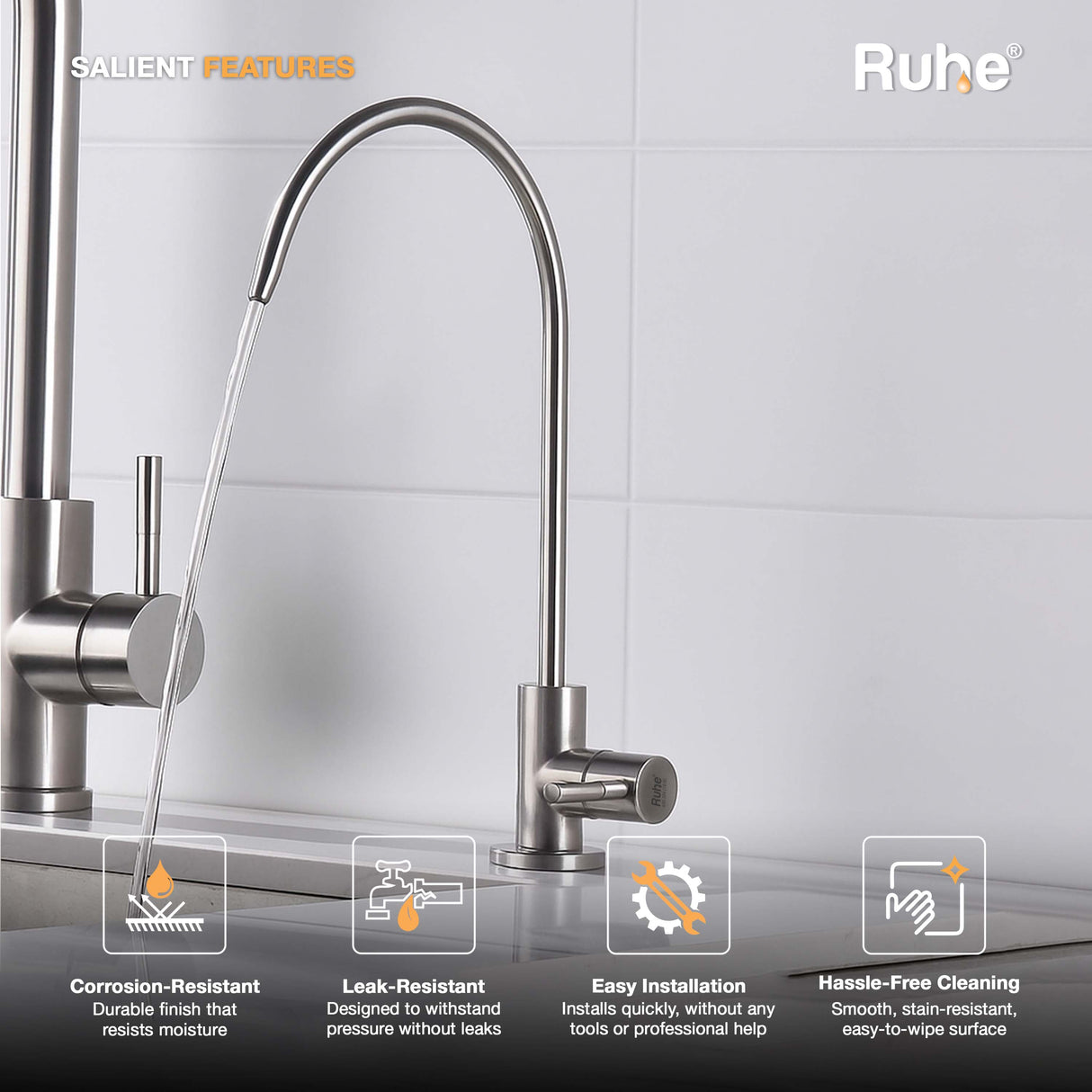 RO Tap/Faucet (304-Grade Stainless Steel) - by Ruhe