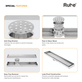 Tile-Insert Shower Drain Channel (3 Inches)