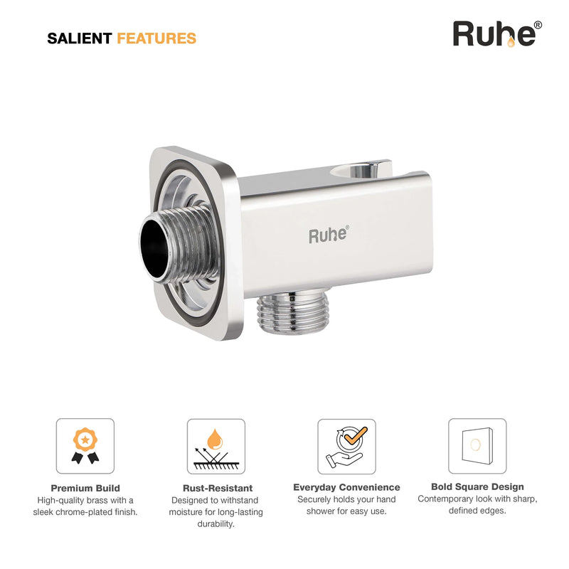 Square Hand Shower Holder with Connector