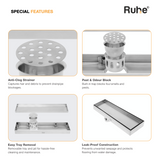 Tile-Insert Shower Drain Channel (5 Inches)