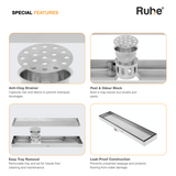 Tile-Insert Shower Drain Channel (5 Inches)