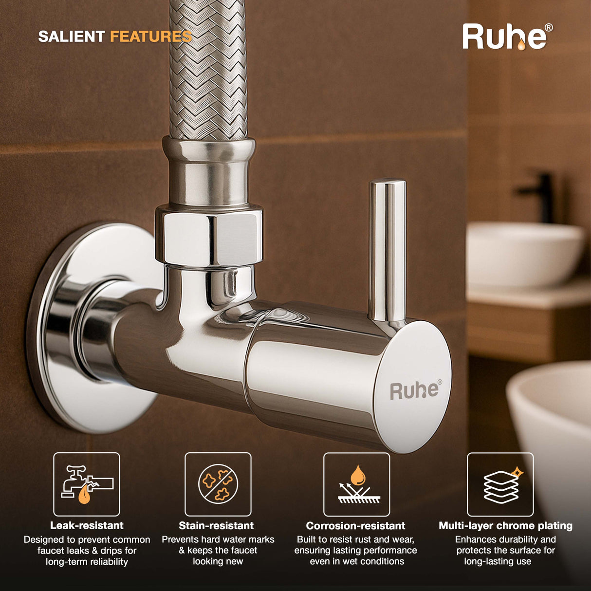 Orion Angle Valve Brass Faucet - by Ruhe