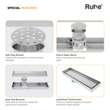 Tile-Insert Shower Drain Channel (4 Inches)